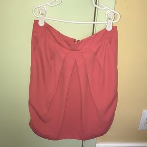 Forever 21 contemporary coral pleated skirt